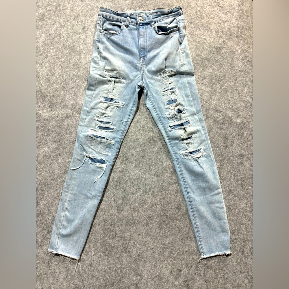 COPY - American Eagle Highest Rise Jegging Jeans Size 10 Distressed Next Level …